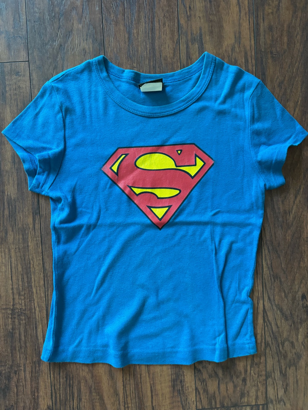 Warner Bros. Blue Kids Superman Logo Tee with Red & Yellow Emblem